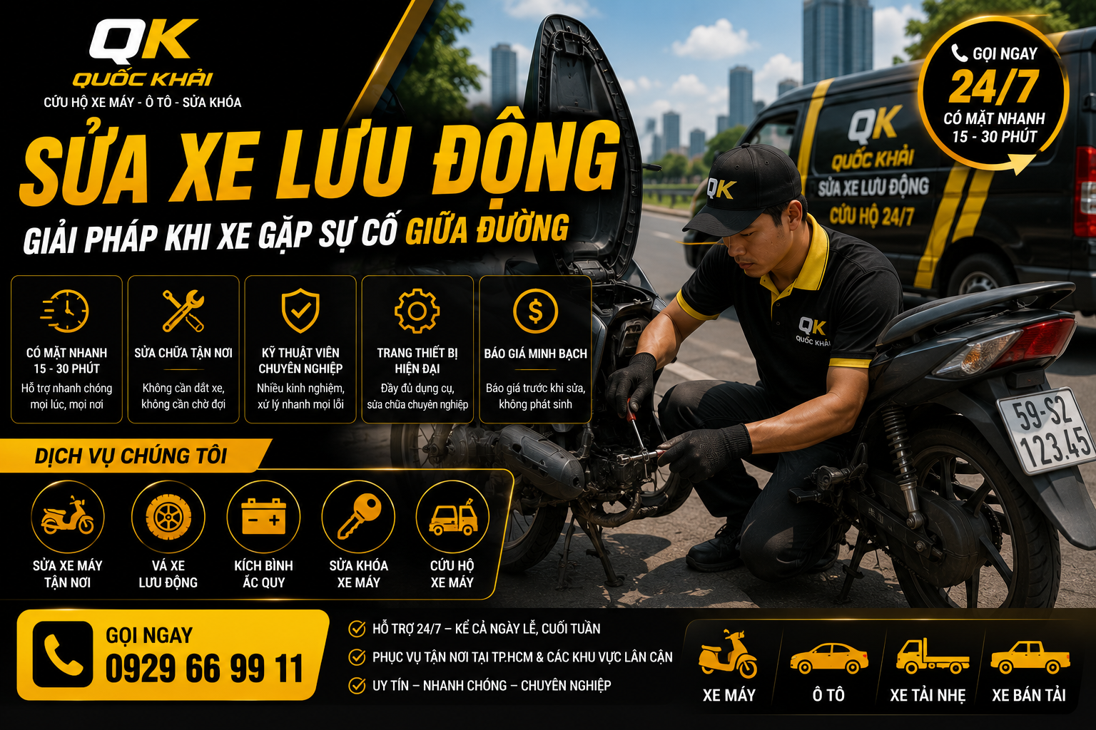 Sua Xe Luu Dong – Giai Phap Khi Xe Gap Su Co Giua Duong