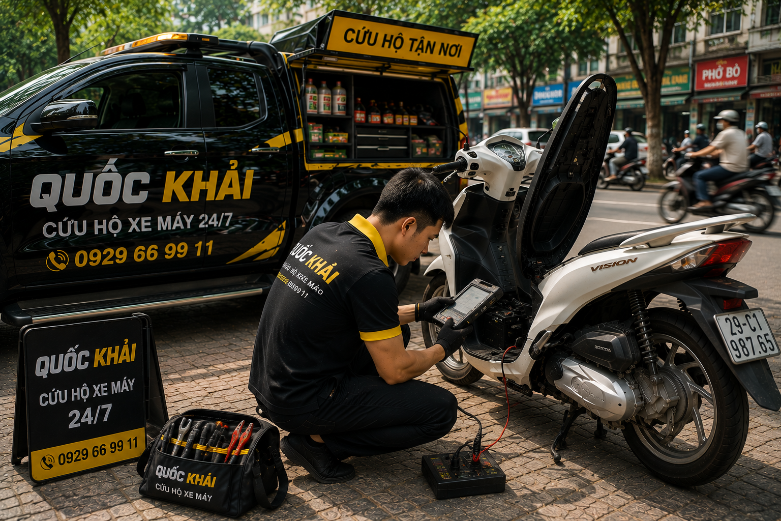 Cứu hộ xe máy Quốc Khải