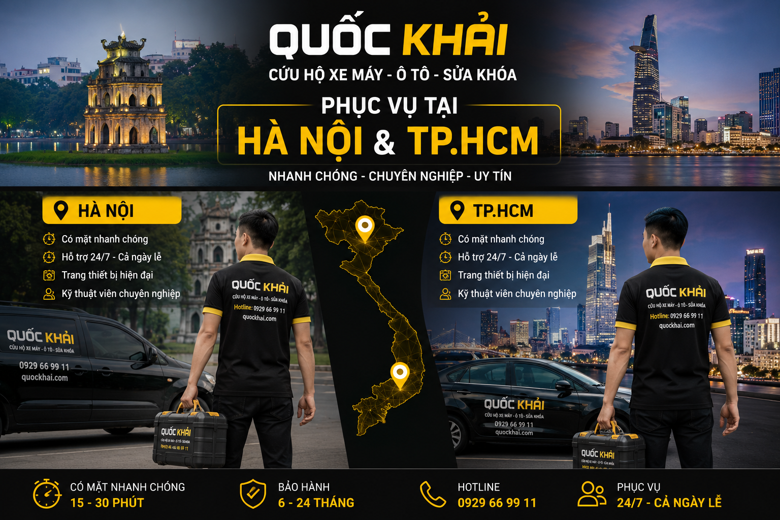 Sửa Khóa Tận Nơi 24/7 Hà Nội & TP.HCM | Quốc Khải 10 Quốc Khải Phục Vụ Tại Hà Nội Và TP.HCM